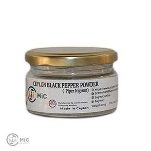 MiC Black pepper powder in a glass Jar - 100g