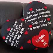 Customized Hearts in Heart Pillows with 20 words 0026 figures.