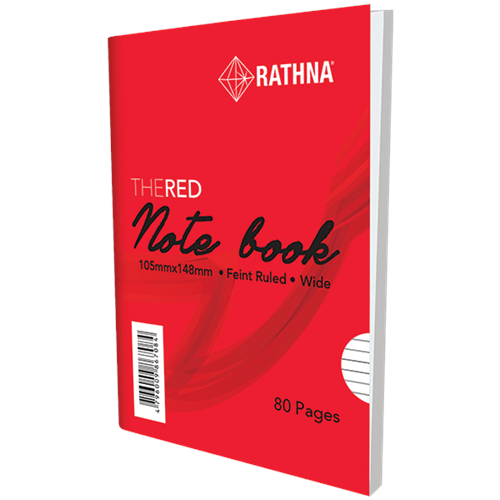 RATHNA A6 RED COVER NOTEBOOK 80PG
