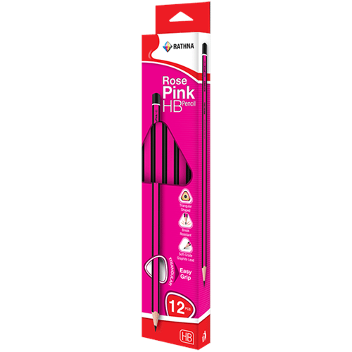 RATHNA HB PENCIL ROSE PINK 12 PCS PACK PM000056