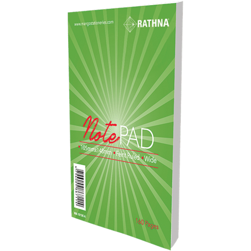 RATHNA NOTEPAD SINGLE A6 160PGS PM000040
