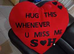 Customized Extra Large Heart Pillows with 5 words.