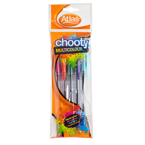 Atlas Chooty Multi Color Assorted Pen 5 Pack - 0050