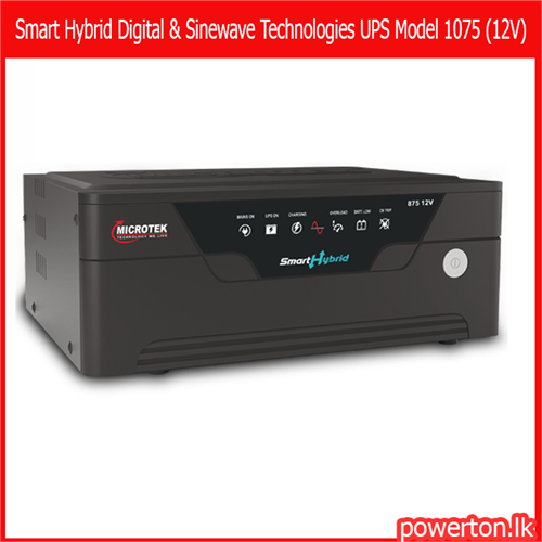 Smart Hybrid Digital & Sinewave Technologies UPS Model 1075 (12V) Category: Inverter