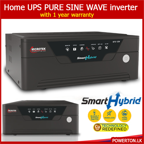 Smart Hybrid Sinewave Technologies UPS Model 1075 (12V) Category: Inverter
