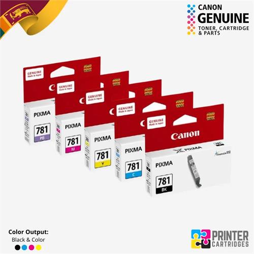 Canon CLI-781 Black, Cyan, Magenta, Yellow Ink Cartridges