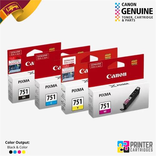 Canon CLI-751 Black, Cyan, Magenta, Yellow Ink Cartridge