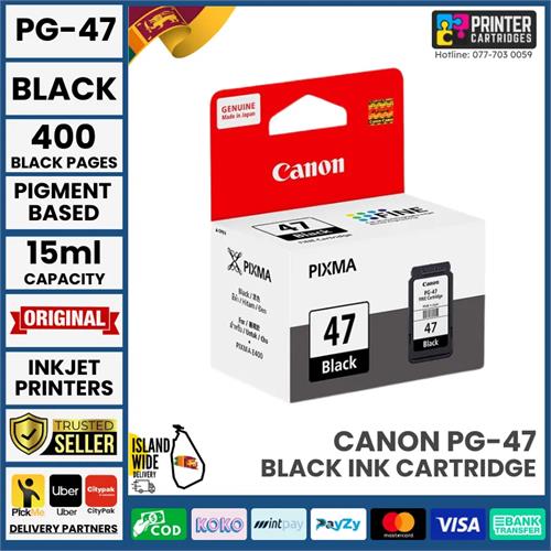 Canon PG 47 Black Original Ink Cartridge