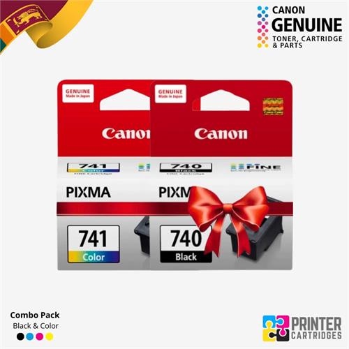 Canon PG 740 Black & CL 741 Color Cartridges Combo PC588A
