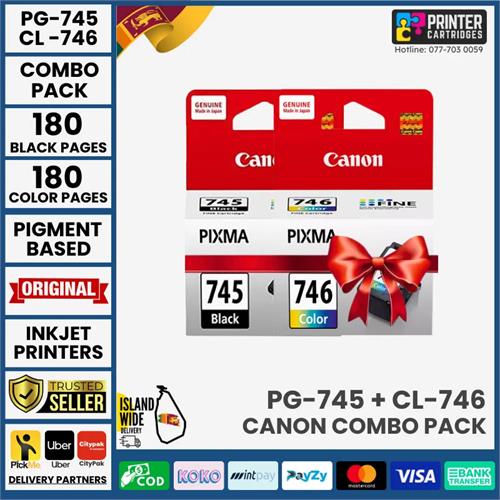 Canon PG-745 & CL-746 Cartridges Combo Pack