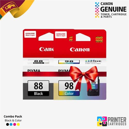Canon PG88 Black & CL98 Color Ink Cartridges Combo PC582A