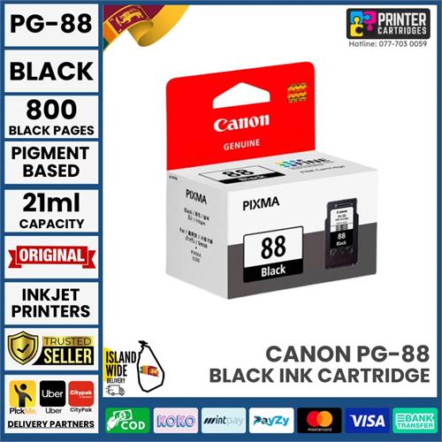 Canon PG 88 PG88 PG-88 Original Black Ink Cartridge