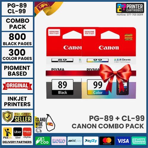 Canon PG-89 Black & CL-99 Color Ink Cartridges Combo Pack