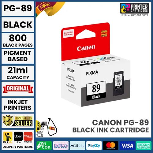 Canon PG 89 PG89 PG-89 Original Black Ink Cartridge