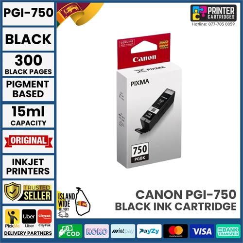 Canon PGI 750 PGI750 PGI-750 PGBK Black Ink Cartridge
