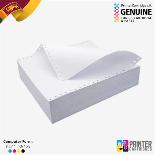 Dot Matrix Printer Form 9.5x11inch 1ply 1000 sheet/Per Ream