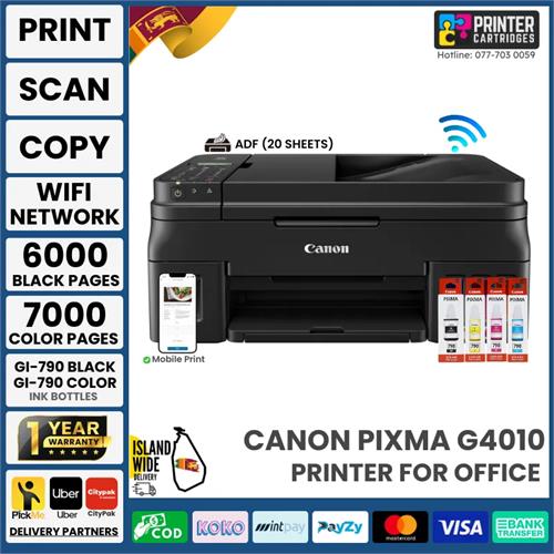 Canon G4010 Ink Tank Printer Wireless Printer Scan (ADF)