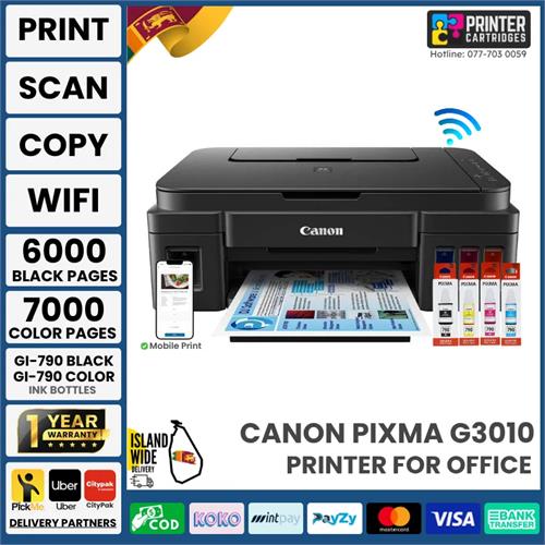 Canon PIXMA G3010 Printer All-in-One, Wi-Fi