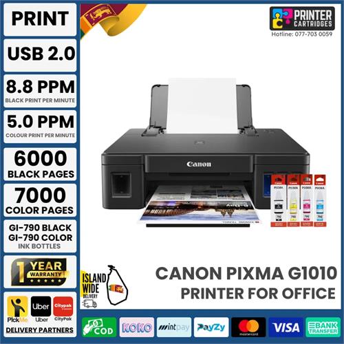 Canon PIXMA MegaTank G1010 Ink Tank Colour Printer
