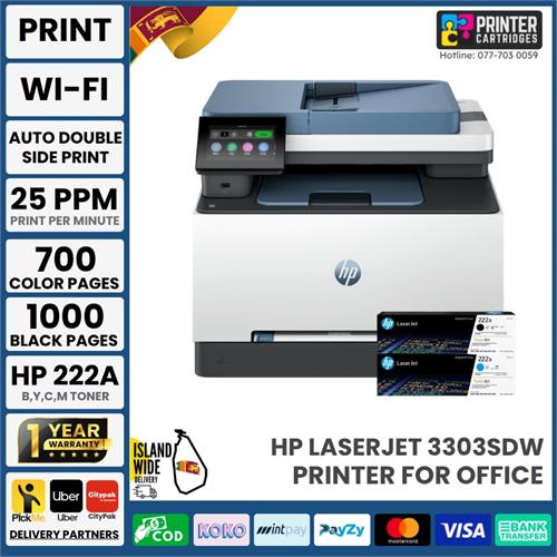HP 3303sdw Color LaserJet Pro Printer