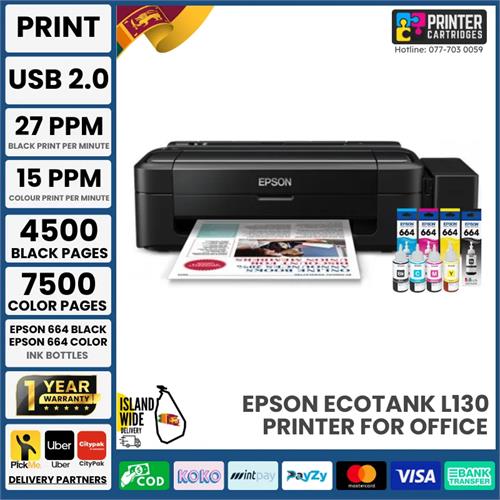 Epson L130 Ink Tank Printer Best Price in Sri Lanka Print Only