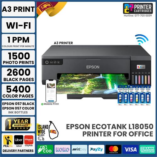 Epson L18050 Ink Tank Wireless Photo Printer (C11CK38402)