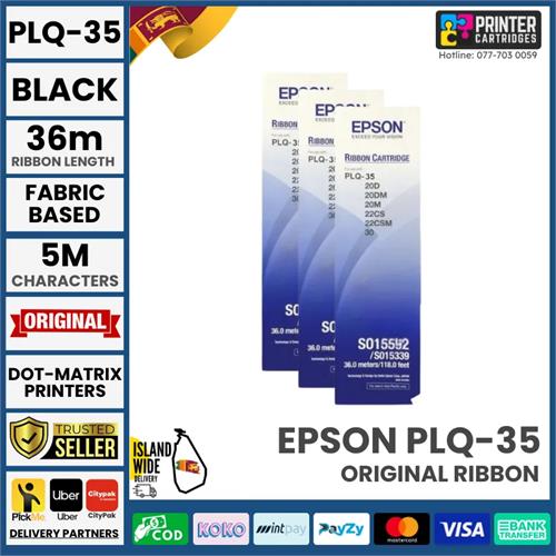 Epson PLQ 35 Ribbon For PLQ-20, PLQ-22, PLQ-30 Dot Matrix