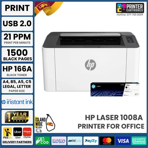 HP 1008a Laser Printer (714Z8A) Print only