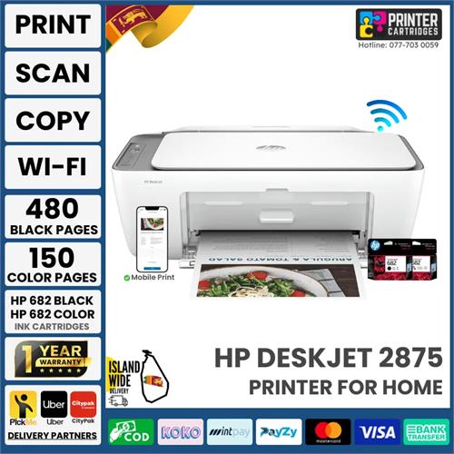 HP 2875 DeskJet Printer (588S4A) Print, Scan, Copy Sri Lanka