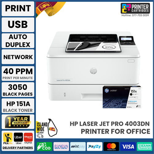 HP 4003dn LaserJet Pro Auto Duplex Printer (2Z609A)