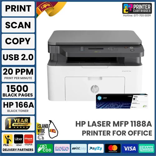 HP LaserJet 1188a Laser Monochrome All-in-One Printer (715A2A)