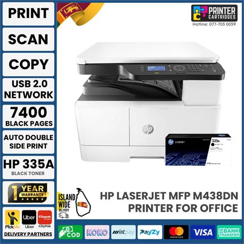 HP LaserJet MFP M438dn Duplex Network Printer (8AF44A)