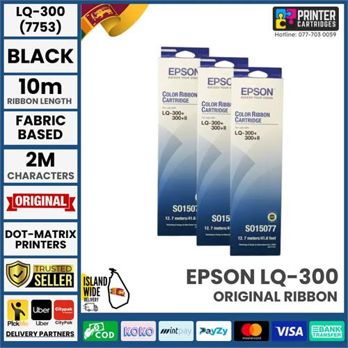 Epson 7753 Ribbon For LQ300, LQ300+ Dot Matrix Genuine
