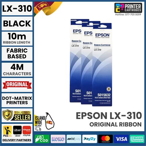 Epson LX-310 Ribbon For LX310 Dot Matrix Genuine Cartridge