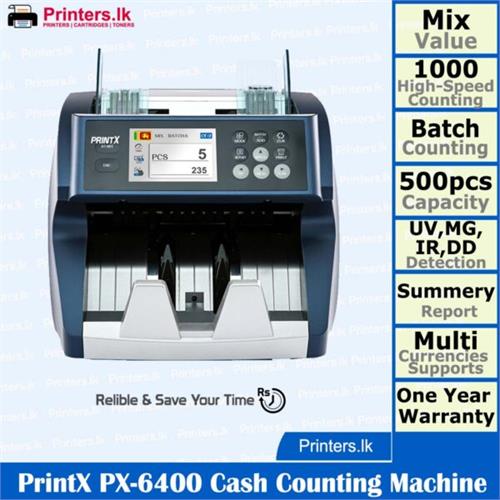 PrintX PX-6400 Multi-Currency Single Tray Cash Counting Machine