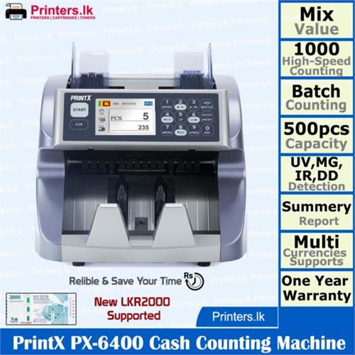 PrintX PX-6400 Multi-Currency Single Tray Cash Counting Machine
