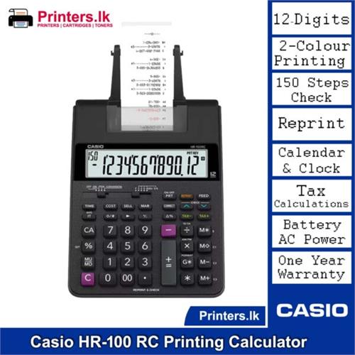 Casio HR-100 RC Printing Calculator