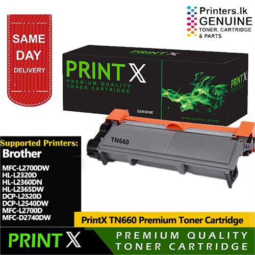 PrintX TN660 Premium Toner Cartridge for Brother HL-L2700D (2380)