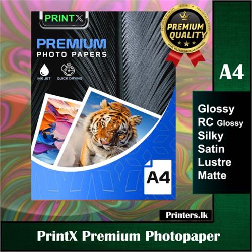 Printx A4 Photopapers Glossy/ RC Glossy/ Matte/ Silky/ Satin/ Lustre