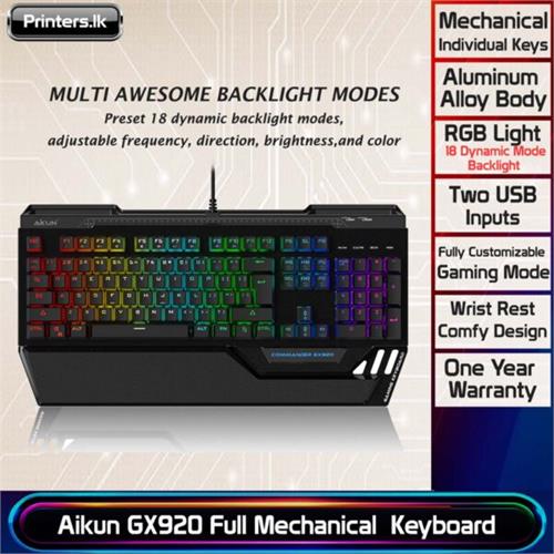 Aikun Commander GX920 Full Mechanical Aluminium Body RGB Gaming Keyboard