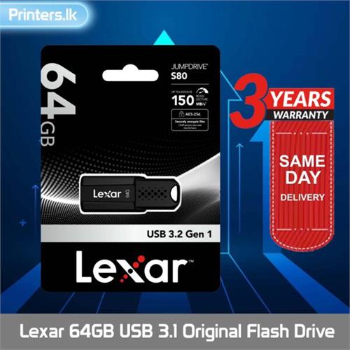 Lexar 64GB USB 3.1 Original Flash Drive + 3 Years Warranty