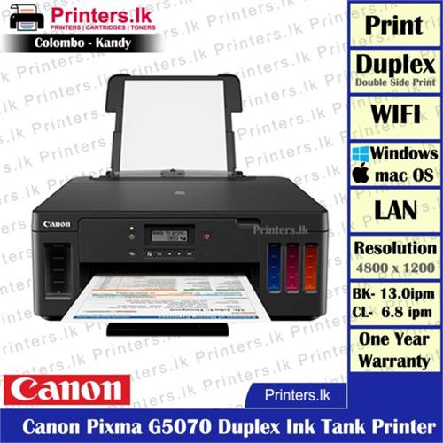 Canon Pixma G5070 Refillable Ink Tank Wireless Printer