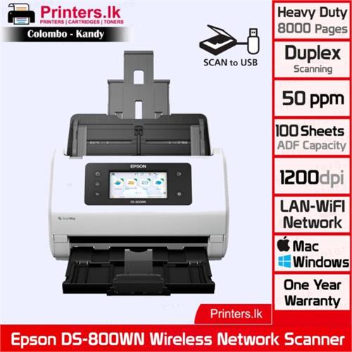Epson DS-800WN EdgeLink Wireless Network Document Scanner