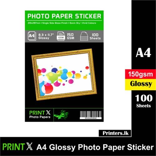 A4 Photopaper Inkjet Sticker Paper 100pcs