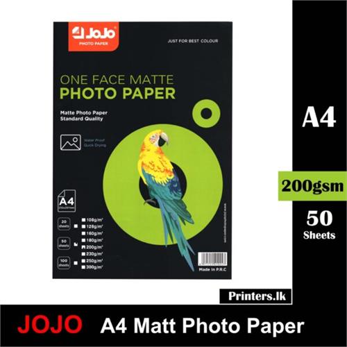 Jojo Photo Paper Matt 200 gsm