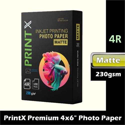 PrintX Premium 4R 46 Matte Photo Paper 230gsm