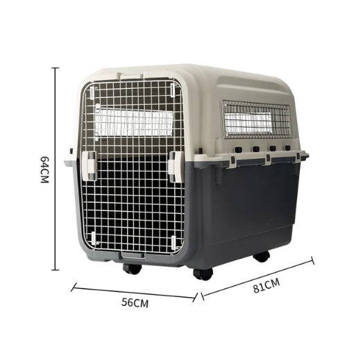 IATA Cat Dog Pet Travelling Carrier Transporter Cage- 81 x 56 x 64 cm