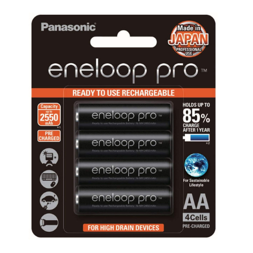 Panasonic Eneloop Pro AA Battery - BK-3HCCE\/4BT