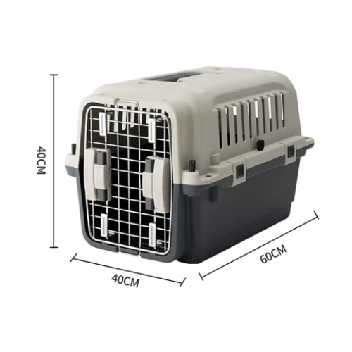 IATA Cat Dog Pet Travelling Carrier Transporter Cage Small - 60 x 40 x 40cm