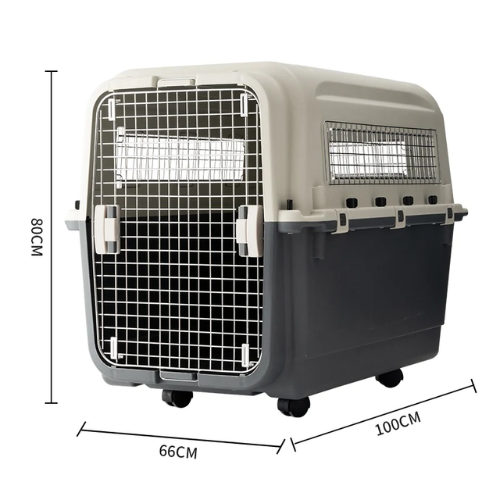 IATA Cat Dog Pet Travelling Carrier Transporter Cage XLarge - 100 x 66 x 80 cm